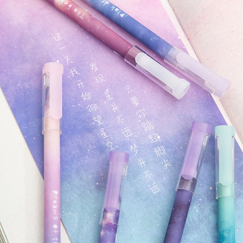 6Pcs/box Cute Starry Pens Kawaii Universe Gel Pens Neutral Pens For Kids Gift School Office Supplies Novelty Stationery
6Pcs/box Cute Starry Pens Kawaii Universe Gel Pens Neutral Pens For Kids Gift School Office Supplies Novelty Stationery