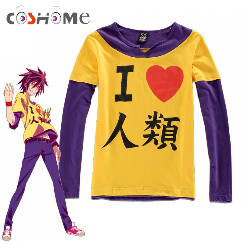 Coshome No Game No Life Sora Cosplay T Shirts Costumes Men Long Sleeves T-shirts Adult Yellow Tops Summer Tees
Coshome No Game No Life Sora Cosplay T Shirts Costumes Men Long Sleeves T-shirts Adult Yellow Tops Summer Tees