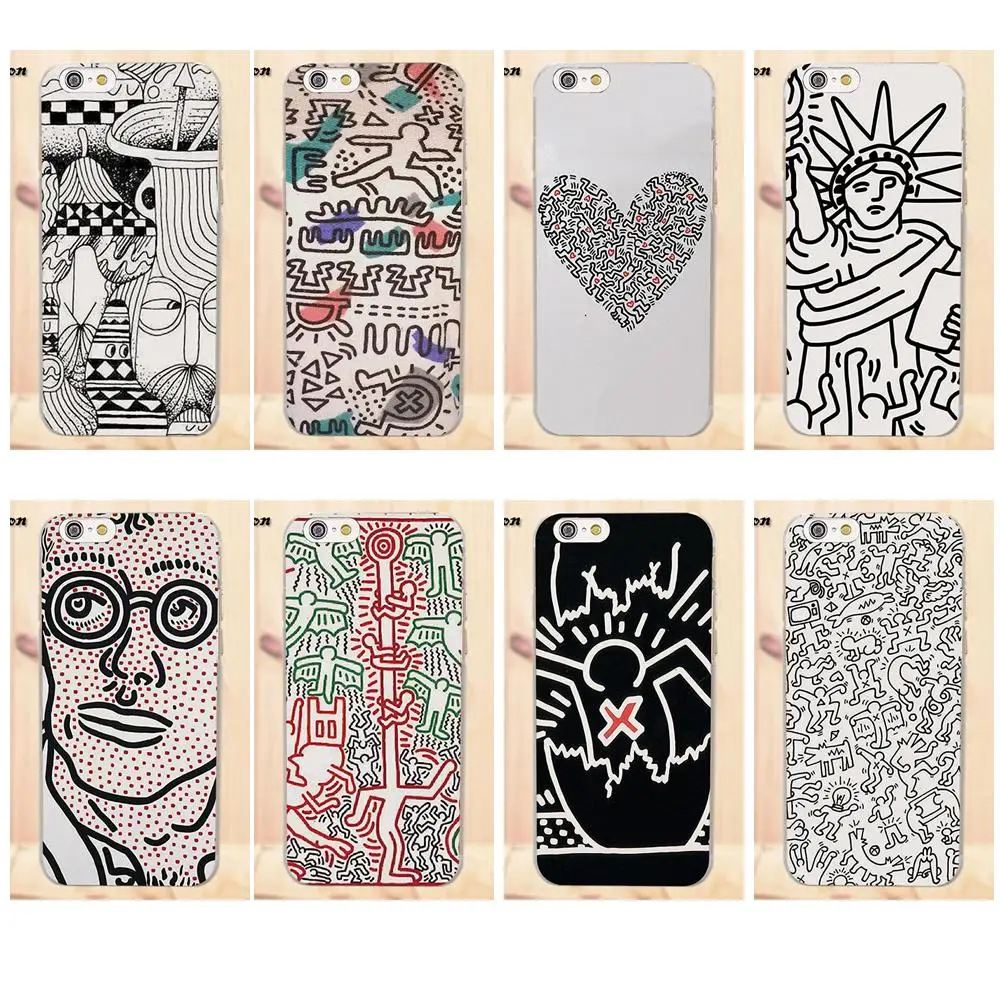 Keith Haring Icons Of The Human Diy Рисунок TPU для Huawei G7 G8 Honor 5A 5C 5X 6 6X 7 8 V8 Mate 9 P7 P8 P9 P10 Lite Plus |
