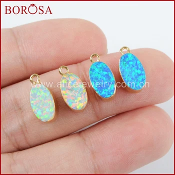 BOROSA 10PCS Oval Gold Color White and Blue Japanese Opal Charms, New Arrival Man-made Opal Charm Gems for Earrings Making G1465
BOROSA 10PCS Oval Gold Color White and Blue Japanese Opal Charms, New Arrival Man-made Opal Charm Gems for Earrings Making G1465