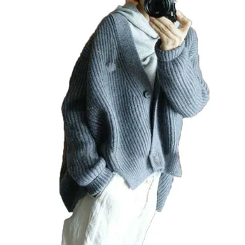 Brand cashmere grey cardigan v neck thickened bat coat sweater cashmere sweater women lazy wind loose jacket
Brand cashmere grey cardigan v neck thickened bat coat sweater cashmere sweater women lazy wind loose jacket