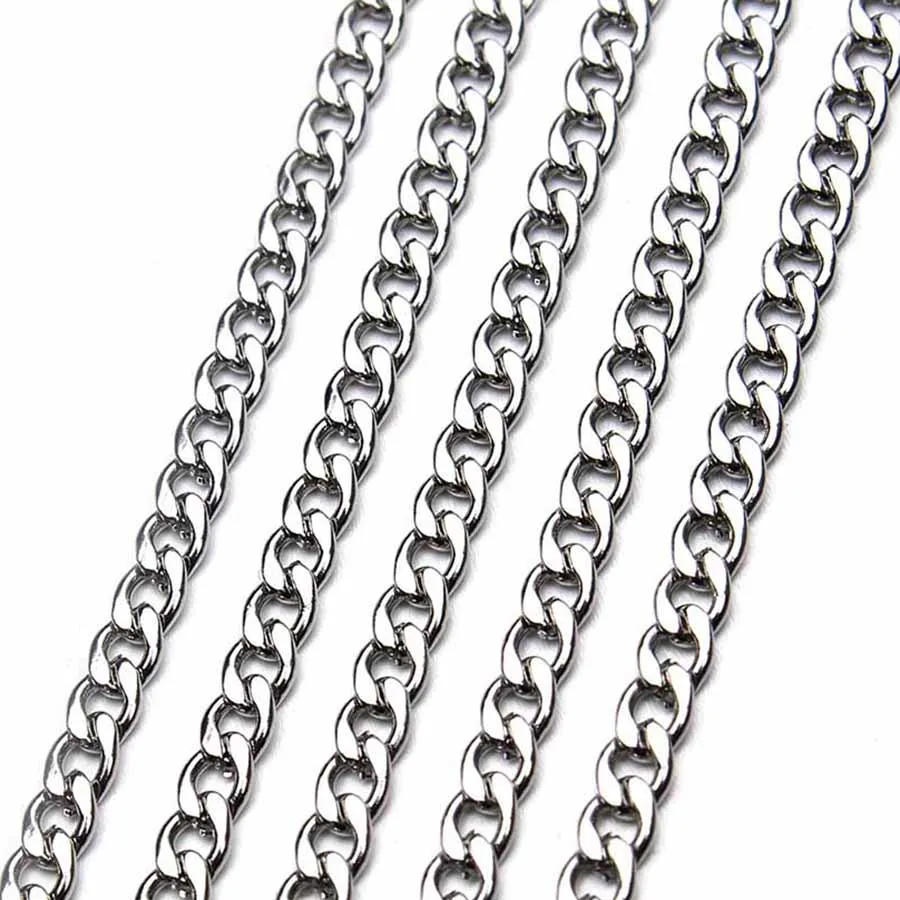 5mm Customize Length Mens High Quality Stainless Steel Necklace Curb Cuban Link Chain Jewerly Chain Gift for Men 50cm 60cm 70
5mm Customize Length Mens High Quality Stainless Steel Necklace Curb Cuban Link Chain Jewerly Chain Gift for Men 50cm 60cm 70