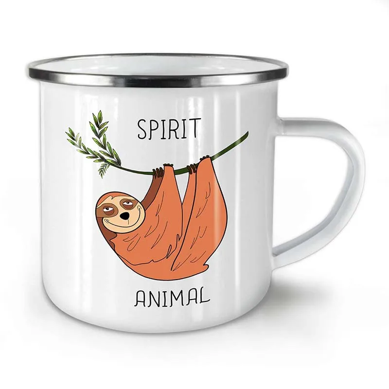 Sloth Animal Enamel Mug, Cute Cup - Strong, Easy-Grip Handle, Two Side Print, Ideal for Camping & Outdoors
Sloth Animal Enamel Mug, Cute Cup - Strong, Easy-Grip Handle, Two Side Print, Ideal for Camping & Outdoors