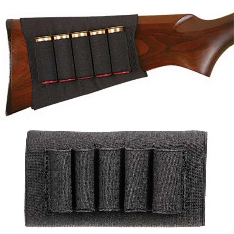 Hunting Shotgun Rifle 5 Shells Buttstock Shell Holder Cartridge Holster Pouch Airsoft Ammo Carrier Case Black Portable
Hunting Shotgun Rifle 5 Shells Buttstock Shell Holder Cartridge Holster Pouch Airsoft Ammo Carrier Case Black Portable