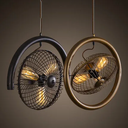 Retro Electric Fan Style Pendant Ligh. Black / Brown Rural Industrial Wind Turbine Personality Bar Edison Bulb E27 AC 110V-220V
Retro Electric Fan Style Pendant Ligh. Black / Brown Rural Industrial Wind Turbine Personality Bar Edison Bulb E27 AC 110V-220V