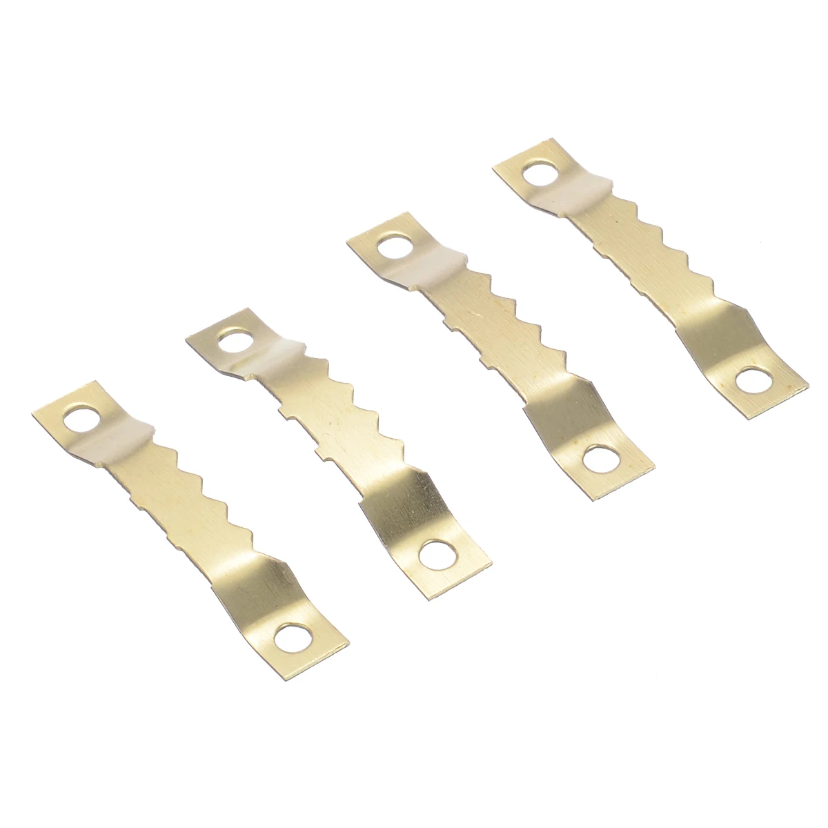 Mayitr 100 Sets Gold Saw Tooth Hangers Hanging Canvas Picture Photo Wall Oil Painting Mirror Saw Tooth Hooks with Screws 45*8mm
