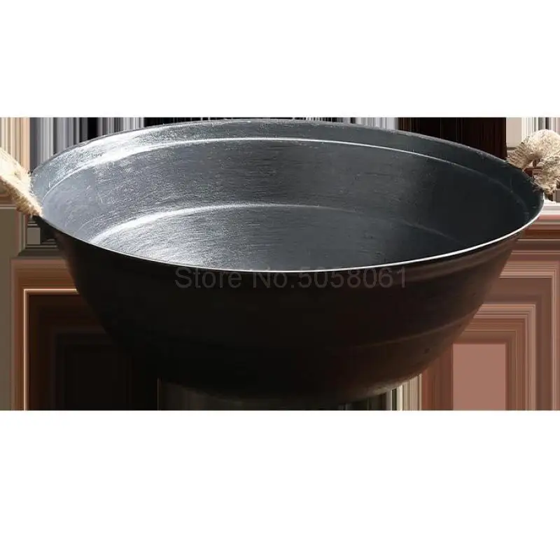 Ears Cast Iron Pan Fry Pan Wok Traditional Old Pots Round Bottom Household Uncoated Titanium Kitchen Burning Gas Use
Ears Cast Iron Pan Fry Pan Wok Traditional Old Pots Round Bottom Household Uncoated Titanium Kitchen Burning Gas Use
