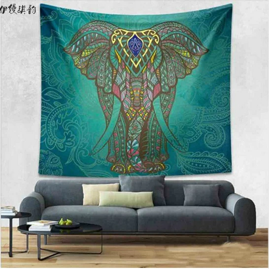 

2017 Indian Elephant Mandala Tapestry Hippie Wall Hanging Tapestries Beach Throw Towel Yoga Mat Gypsy Bedspread Home Decor