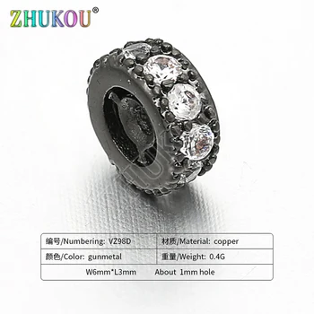 6mm Brass Cubic Zirconia Round Spacer Beads DIY Jewelry Findings Accessories, Hole: 3mm, Model: VZ98
6mm Brass Cubic Zirconia Round Spacer Beads DIY Jewelry Findings Accessories, Hole: 3mm, Model: VZ98