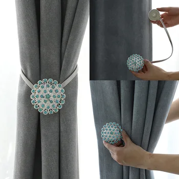 Fashion Eco-friendly Colorful Creative Crystal Tieback Diamond Magnet Curtain Clasp Ribbon Curtain Accessories Curtain Holder
Fashion Eco-friendly Colorful Creative Crystal Tieback Diamond Magnet Curtain Clasp Ribbon Curtain Accessories Curtain Holder