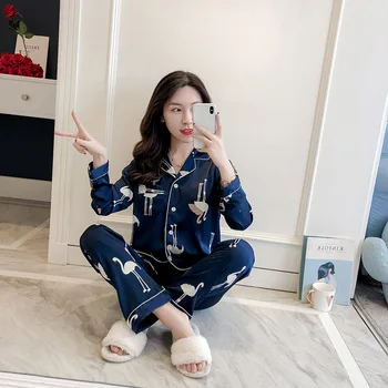 2019 NEW Womens Shirt Pants Pajamas Suit Night Robe Sleepwear Sets Casual Spring Autumn Sleep Nightwear Bath Gown M L XL XXL
2019 NEW Womens Shirt Pants Pajamas Suit Night Robe Sleepwear Sets Casual Spring Autumn Sleep Nightwear Bath Gown M L XL XXL