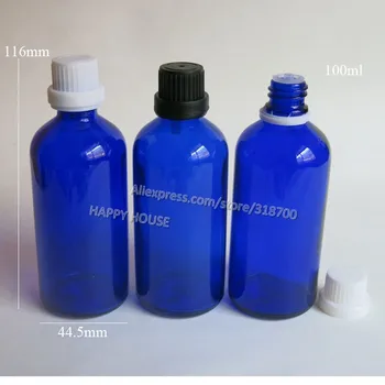 360 x100ml Cobalt Blue Glass Essential Oil Container With Black White Plastic Tamper Evident Cap
360 x100ml Cobalt Blue Glass Essential Oil Container With Black White Plastic Tamper Evident Cap