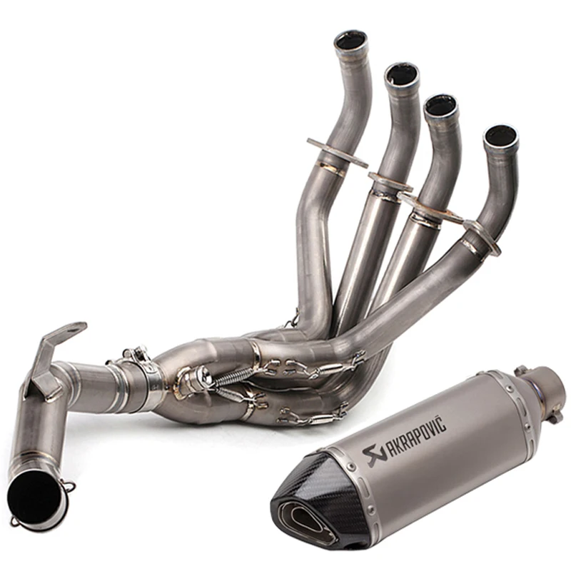 Real Titanium Alloy Material Motorcycle Exhaust Muffler Full System With Front Link Pipe for Z900 2017-2018 Motorbike Exhaust
Real Titanium Alloy Material Motorcycle Exhaust Muffler Full System With Front Link Pipe for Z900 2017-2018 Motorbike Exhaust