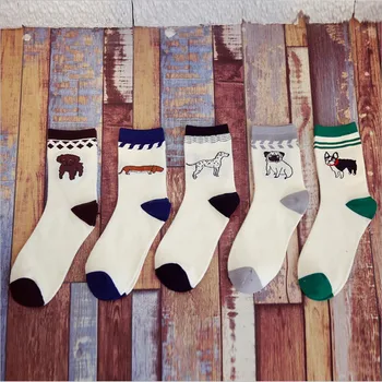 Hot sale! socks men funny 5pairs/lot autumn-winter colorful animal cotton socks male and men's white dog cotton sock
Hot sale! socks men funny 5pairs/lot autumn-winter colorful animal cotton socks male and men's white dog cotton sock