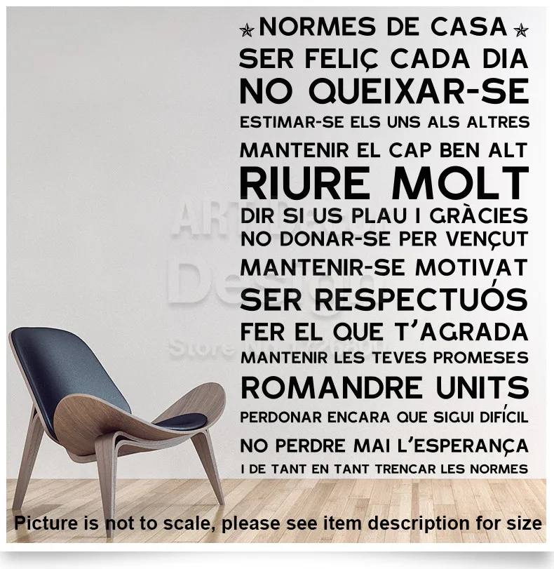 Generic Spain CATALAN Version NORMES DE CASA House Rules Wall Best