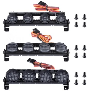 

RC Roof Luggage LED Light Bar Kit for 1/10 Scale Rock Crawler Truck Traxxas Trx-4 TRX4 Axial SCX10 RC4WD D90 HSP RGT