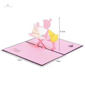 PAPER SPIRITZ girl Birthday laser paper pop up card with envelope blank invitations greeting kinderfeest verjaardag invitation
PAPER SPIRITZ girl Birthday laser paper pop up card with envelope blank invitations greeting kinderfeest verjaardag invitation