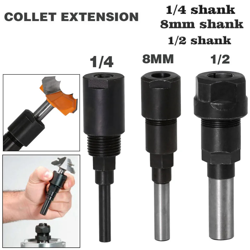 1pc 1/4" 8mm 1/2" shank Router Bits Collet Extension Engraving Woodworking Machine Extension Rod Cheap Price
1pc 1/4" 8mm 1/2" shank Router Bits Collet Extension Engraving Woodworking Machine Extension Rod Cheap Price