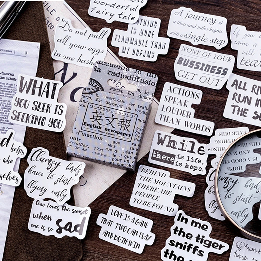 English Newspaper Paper Stickers Set Decorative Stationery Stickers Scrapbooking DIY Diary Album Stick Lable
English Newspaper Paper Stickers Set Decorative Stationery Stickers Scrapbooking DIY Diary Album Stick Lable