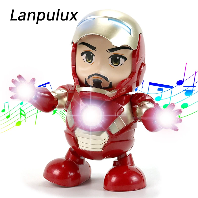 Lanpulux Iron Man Robot Kids Lamp Marvel LED Toy With Lights Music Dance Children Night Lights Creative Light Fixtures Baby Gift
Lanpulux Iron Man Robot Kids Lamp Marvel LED Toy With Lights Music Dance Children Night Lights Creative Light Fixtures Baby Gift
