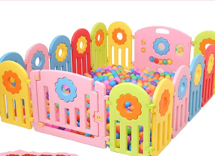 

Colorful Sunflower Kids Baby Play Fence Safe Protection Space For Baby Activity Walking Game Fence Playpen
