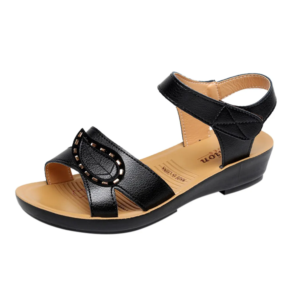 SAGACE Ladies Summer Fashion Leather Sandals Wedges Comfort Big Size comfort Sewing Non-Slip Round Toe Slip-On Wedges Sandals
SAGACE Ladies Summer Fashion Leather Sandals Wedges Comfort Big Size comfort Sewing Non-Slip Round Toe Slip-On Wedges Sandals