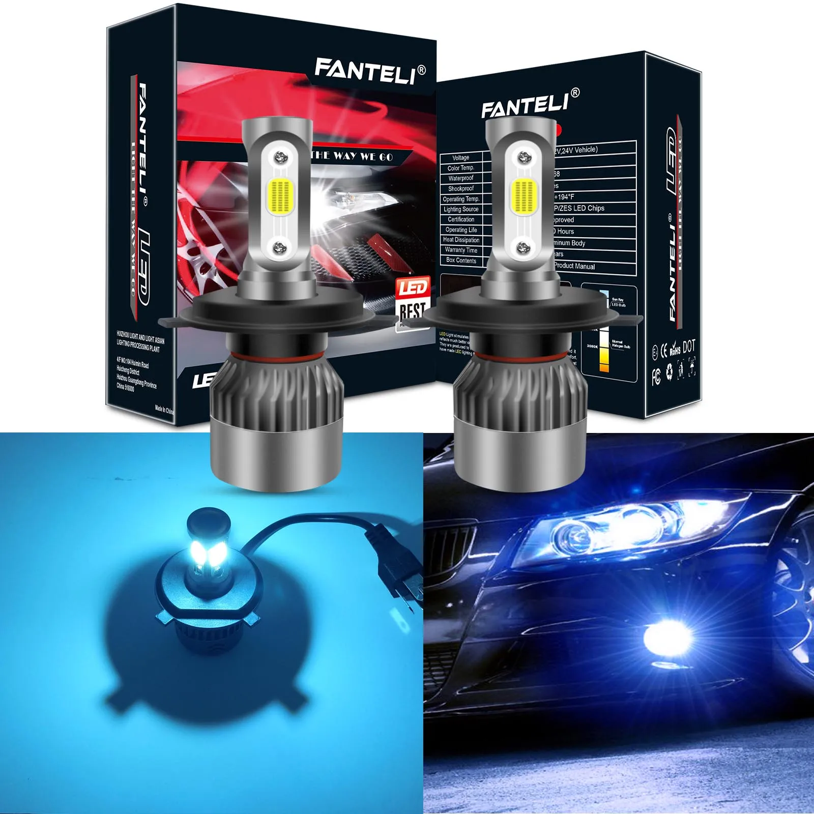 FANTELI 2x H4 H7 H11 H9 H8 9005 9006 H13 9004 9007 H1 H27 880 5202 Auto Car LED Headlight Bulbs 6000K 8000K 4300K 3000K 12000K
FANTELI 2x H4 H7 H11 H9 H8 9005 9006 H13 9004 9007 H1 H27 880 5202 Auto Car LED Headlight Bulbs 6000K 8000K 4300K 3000K 12000K