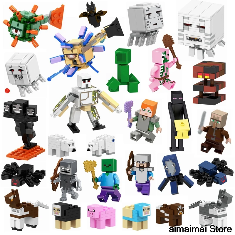 Minecraft Enderman Zombie Pigman Ghast Legoing Figures Pig Spider Bat Legoing Minecraft Building Blocks Toys Compatible Legoings
Minecraft Enderman Zombie Pigman Ghast Legoing Figures Pig Spider Bat Legoing Minecraft Building Blocks Toys Compatible Legoings