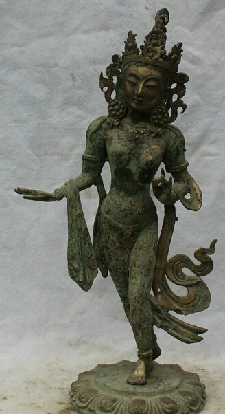 JP S0524 22" Tibet Tibetan Buddhism Bronze Stand Padmapani Lokeshvara Tara Goddess Statue
JP S0524 22" Tibet Tibetan Buddhism Bronze Stand Padmapani Lokeshvara Tara Goddess Statue