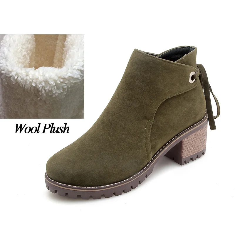 2018 Plus Size 43 Women Ankle Martin Green Boots Winter Wool Plush Snow Boots Female Fetish Short Thick 5.5cm Heels Suede Shoes
2018 Plus Size 43 Women Ankle Martin Green Boots Winter Wool Plush Snow Boots Female Fetish Short Thick 5.5cm Heels Suede Shoes