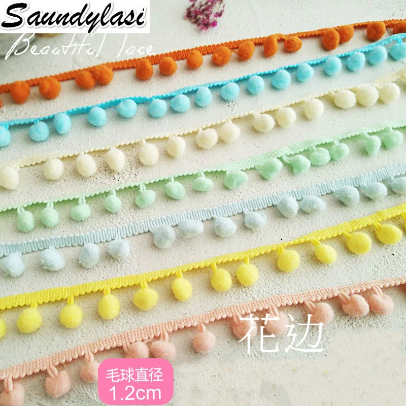 10Yard/Lot Color lace tassel plush ball fringe lace trim doll hand DIY batching ribbon lace baby dress pompon accessories
10Yard/Lot Color lace tassel plush ball fringe lace trim doll hand DIY batching ribbon lace baby dress pompon accessories