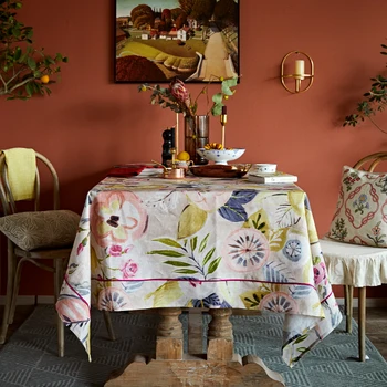 Floral linen tablecloth round square rectangular marriage wedding gift party table cover clothes
Floral linen tablecloth round square rectangular marriage wedding gift party table cover clothes