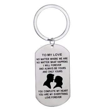 12PC/Lot Stainless Steel Dog Tag Keyring To My Love Keychain Couple Girlfriend Boyfriend Wife Husband Gift Key Chain Ring Holder
12PC/Lot Stainless Steel Dog Tag Keyring To My Love Keychain Couple Girlfriend Boyfriend Wife Husband Gift Key Chain Ring Holder