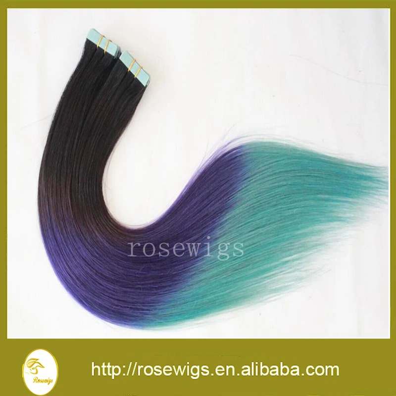 

Hot Sale 6A Unprocessed Brazilian Virgin tape hair Brazilian Virgin Hair straight ombre color Human Hair