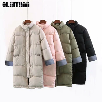 New 2020 Autumn and Winter Women Stand Collar Long Loose Slimming Large Size Warm Bread Thick Cotton Padded Winter Coat
New 2020 Autumn and Winter Women Stand Collar Long Loose Slimming Large Size Warm Bread Thick Cotton Padded Winter Coat