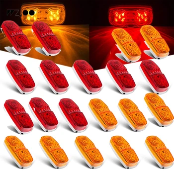 10pcs Trailer Marker LED Light Double Bullseye Amber/Red 10LED Clearance Lights, Trailer Clearance Side Marker Lights
10pcs Trailer Marker LED Light Double Bullseye Amber/Red 10LED Clearance Lights, Trailer Clearance Side Marker Lights