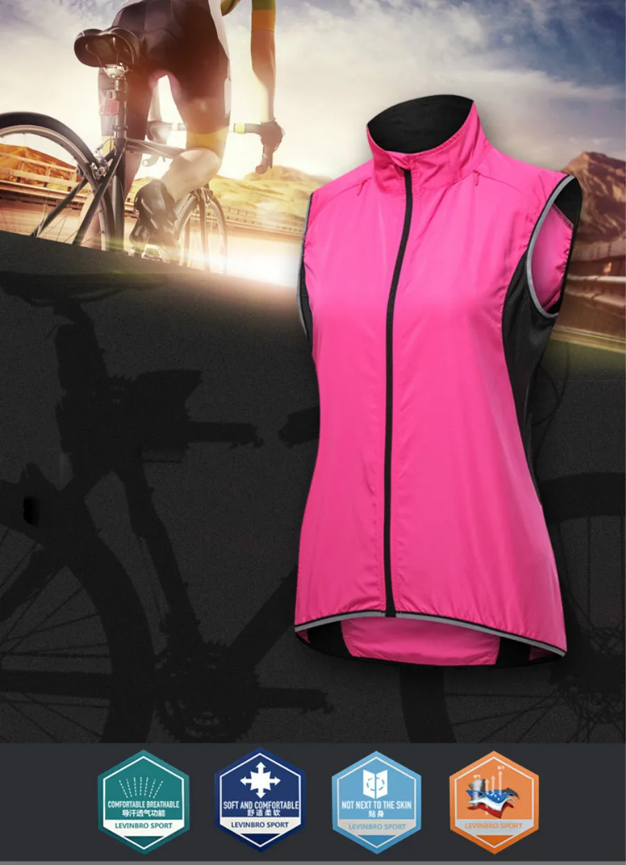 Женская розовая велосипедная ветровка дышащая горная Велосипедная езда Джерси