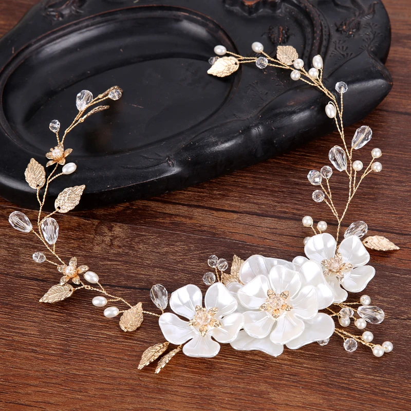 Flower Silver Gold Color Crystal Headbands tiara For Wedding Bride Hair Jewelry Handmade Pearl Rhinestones Girl Hair Accessories
Flower Silver Gold Color Crystal Headbands tiara For Wedding Bride Hair Jewelry Handmade Pearl Rhinestones Girl Hair Accessories