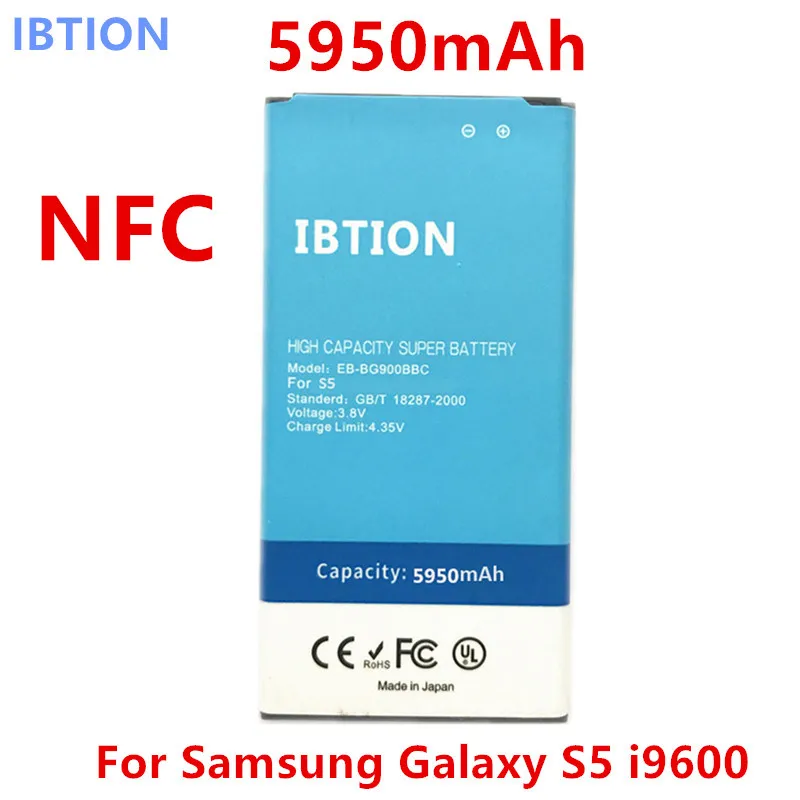 NFC 5950mAh EB-BG900BBC for Samsung S5 battery i9600 i9602 i9605 G900F G900T G9008 G9009D G9006W G900P G9008V
NFC 5950mAh EB-BG900BBC for Samsung S5 battery i9600 i9602 i9605 G900F G900T G9008 G9009D G9006W G900P G9008V
