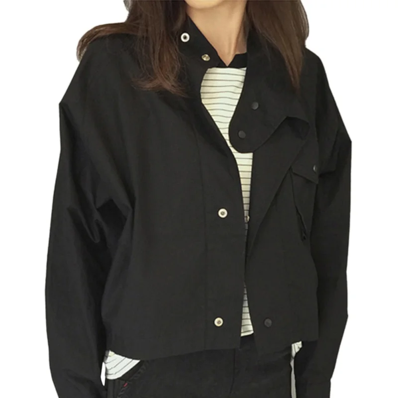 Women Jackets Fashion Short Button Coat Pocket Jacket Black Cardigan Loose Bomber Jacket Cotton Thin Women Clothes
Women Jackets Fashion Short Button Coat Pocket Jacket Black Cardigan Loose Bomber Jacket Cotton Thin Women Clothes