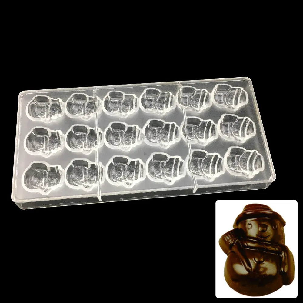 Kitchen equipment snowman Shape polycarbonate chocolate mold ,wholesale bakeware baking utensils pastry tools pc plastic molde
Kitchen equipment snowman Shape polycarbonate chocolate mold ,wholesale bakeware baking utensils pastry tools pc plastic molde