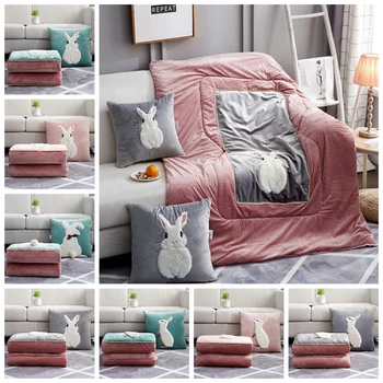 2 in 1 Cotton Cushion Blanket Nordic Style Cute Rabbit Pillow Blanket Soft Quilt Home Children Kids Throw Pillows Back Cushions
2 in 1 Cotton Cushion Blanket Nordic Style Cute Rabbit Pillow Blanket Soft Quilt Home Children Kids Throw Pillows Back Cushions
