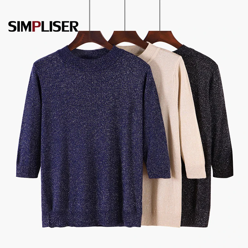 Women Knitted Tops Summer 2019 O-neck Thin Pullovers Ladies Casual Loose Tees Rulex Pullover Feminino White Blue Grey Shirts
Women Knitted Tops Summer 2019 O-neck Thin Pullovers Ladies Casual Loose Tees Rulex Pullover Feminino White Blue Grey Shirts