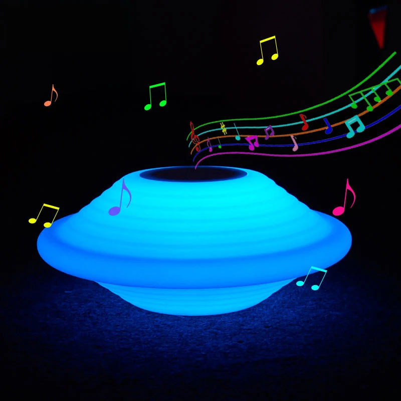 Rechargeable UFO LED Night Light bluetooth speaker RGB 16 Colors remote control table bar home music restaurant decorative lamp
Rechargeable UFO LED Night Light bluetooth speaker RGB 16 Colors remote control table bar home music restaurant decorative lamp