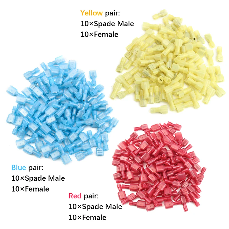 20pcs 6.3mm Red Female + Male Insulated Spade Electrical Wire Crimp Terminal Connectors Wiring Cable Plug set
20pcs 6.3mm Red Female + Male Insulated Spade Electrical Wire Crimp Terminal Connectors Wiring Cable Plug set