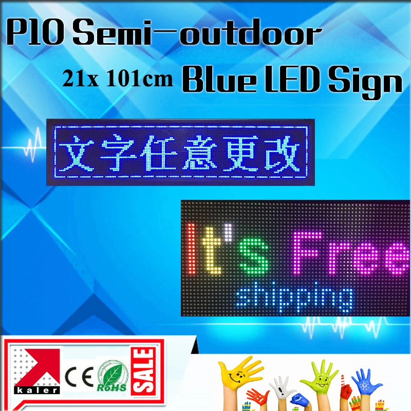P10 semi-outdoor blue color led screen module led signboard 24*104cm led moving display running text programmable led signs
P10 semi-outdoor blue color led screen module led signboard 24*104cm led moving display running text programmable led signs