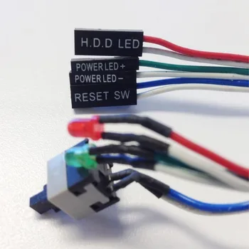 6pcs/lot PC Desktop computer chassis switch reset button hard disk status LED Power LED cable 65cm
6pcs/lot PC Desktop computer chassis switch reset button hard disk status LED Power LED cable 65cm