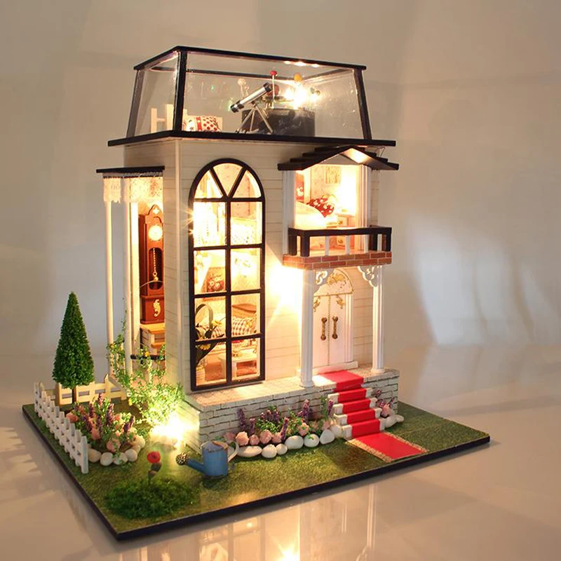 Doll House Large Furniture Diy Miniature 3D Wooden Miniaturas Dollhouse Building Kits Toys for Children Birthday Gifts
Doll House Large Furniture Diy Miniature 3D Wooden Miniaturas Dollhouse Building Kits Toys for Children Birthday Gifts