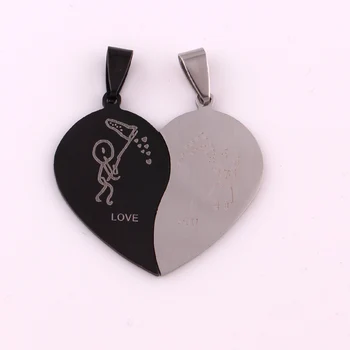 Hot Selling stainless steel couple pendant love shape LOVE YOU men and women couples necklace pendant
Hot Selling stainless steel couple pendant love shape LOVE YOU men and women couples necklace pendant