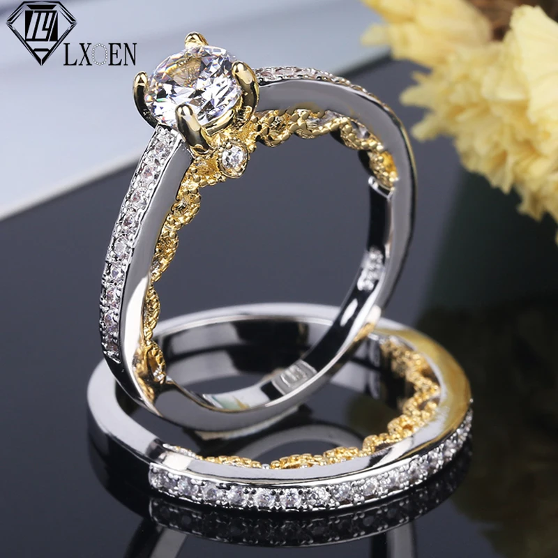 LXOEN Luxury Fashion CZ Engagement Couple Rings for Women And Men With Round Crystal Party Ring Jewelry Gift anillos mujer anel
LXOEN Luxury Fashion CZ Engagement Couple Rings for Women And Men With Round Crystal Party Ring Jewelry Gift anillos mujer anel